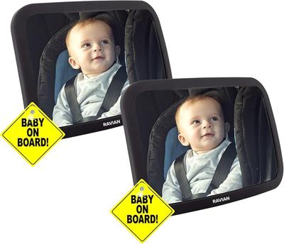 Baby Car Mirror for Back Seat Safest Newborn Essentials with Rear View, Shatterproof, Adjustable to See Rear Facing for Infants, Kids and Pets : Amazo