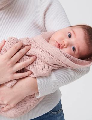 Cotton Blend Cellular Blanket | MORI | M&S