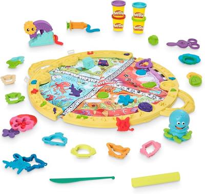 Amazon.com: Play-Doh Fold & Go Playmat Starter Set with 19 Accessories, Preschool Toys for 3 Year Old Girls & Boys & Up, Kids Arts & Crafts : Toys & G