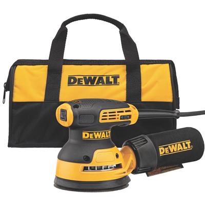 DEWALT DWE6423K 3A Corded Variable Speed Random Orbital Sander with Dust Bag & Soft Case, 5-in