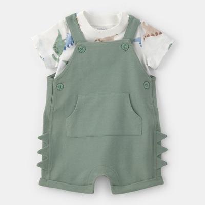 Baby Boy Carters 2-Piece Dinosaur Short-Sleeve Top & Overall Set