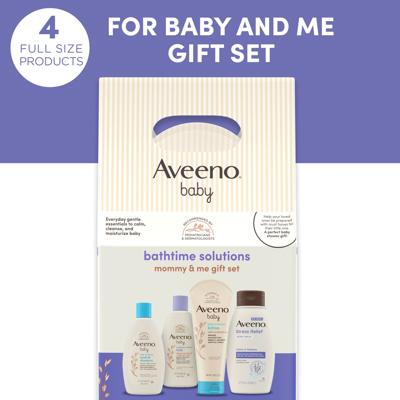 Aveeno Baby Bathtime Solutions Mommy & Me Gift Set, Oat, 4 items - Walmart.com
