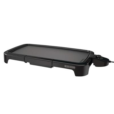 Black & Decker Family Sized Electric Griddle, Black, 20-in x 11-in