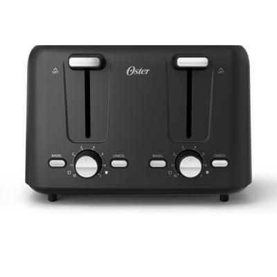 Oster 4-Slice Toaster with Bagel and Reheat Settings and Extra-Wide Slots, Black, Black - Walmart.ca