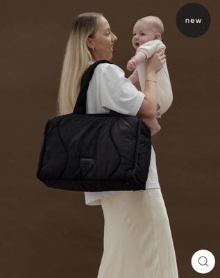 Alba Nylon Shoulder Bag - Black Nylon