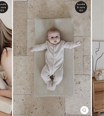 Baby Changing Pad - Ecru & Narrow