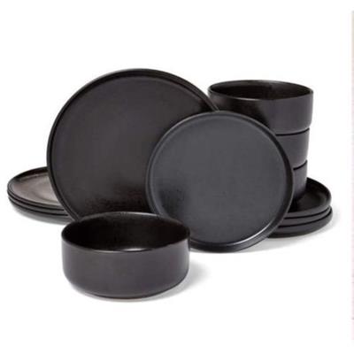 12 Piece Black Matte Stone Dinner Set (no.22) | Shop Today. Get it Tomorrow! | takealot.com