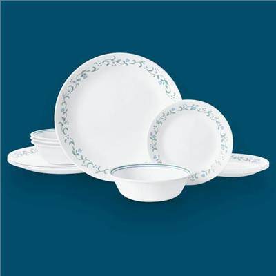 Corelle Country Cottage 12-Piece Glass Dinnerware Set