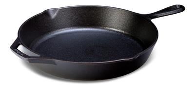 Lodge Seasoned Cast-Iron Skillet, Black, 12-in