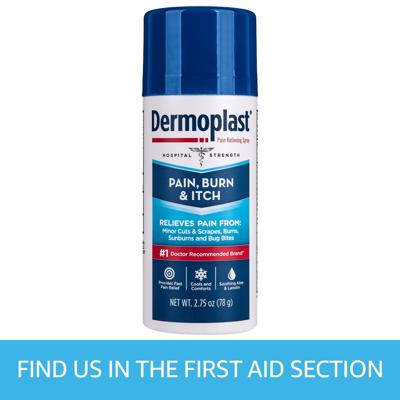 Dermoplast Pain Relief Spray for Minor Cuts, Burns, and Bug Bites, 2.75 Oz HSA/FSA Eligible - Walmart.com