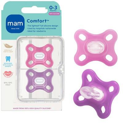MAM Comfort Pacifiers 0+ - Girl - 2pk : Target