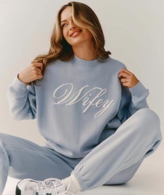 Wifey Graphic Sweatshirt - Blue – Six Stories