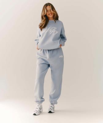 Wifey Graphic Sweatpants - Blue – Six Stories
