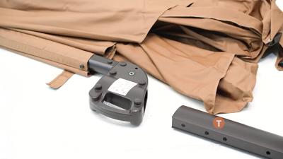 Pellebant Double Top 9 ft. x 11.5 ft. Outdoor Aluminum Cantilever Swivel 360° Rotational Tilt Offset Patio Umbrella in Red PBPU058RED-2024 - The Home