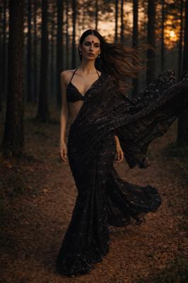 Midnight Whisper Saree – Bhadani Label