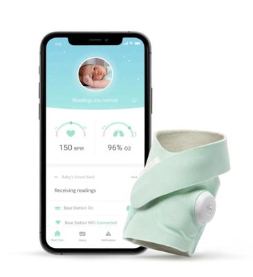 Owlet Monitor Movement Smart Sock V3 Mint | BabyBunting
