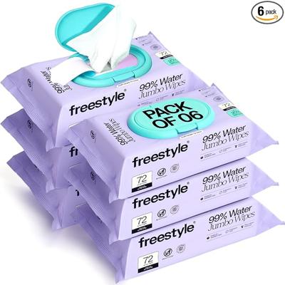 Amazon.com: Freestyle Soft Jumbo Baby Wipes, Hypoallergenic and Unscented, Water-Based Wet Wipes for Babies, Finely Suited for Sensitive Skin, Thick &