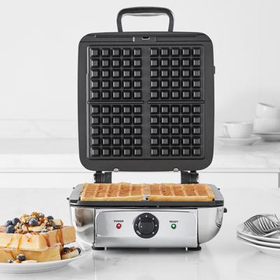 All Clad 4-Slice Manual Gourmet Waffle Maker with Removable Plates | Williams Sonoma