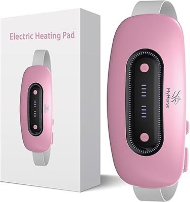 Amazon.com: Electric Heating Pad, Portable Cordless Menstrual Heating Pad with 4 Heat Levels and 4 Massage Modes, Fast Large Heating Belly Wrap Belt f