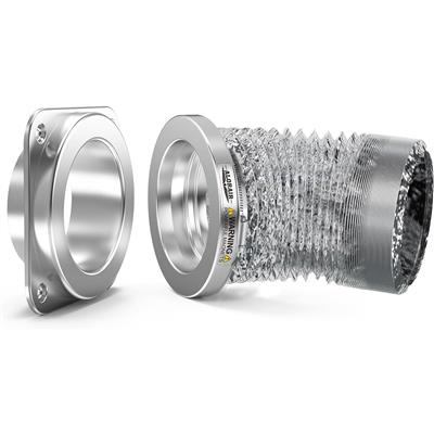 ALORAIR Magnetic Dryer Vent Connector Kit | DV180 Airtight Seal Dryer Vents Coupling | Easy to Clean Quick Connector Including 4 inch Duct Hose and 2