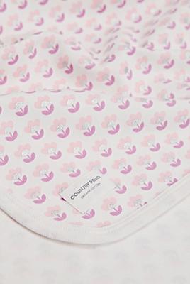 Pink Geo Floral Organically Grown Cotton Blend Newborn Swaddle - Accessories | Country Road
