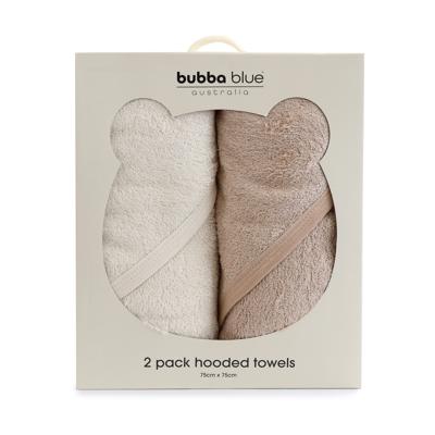 Bubba Blue Sundae Hooded Towel 2 Pack Chestnut | Baby Bunting AU