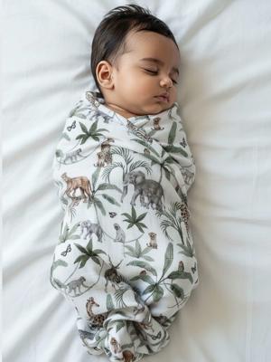 Buy Swaddle Cloth For New Born - Plant World Print Wraps | Cocoon Care