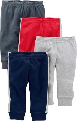 Amazon.com: Simple Joys Baby Boys 4-pack pant Pants, Grey/Blue/Red Side Stripe, 18 Months: Clothing, Shoes & Jewelry