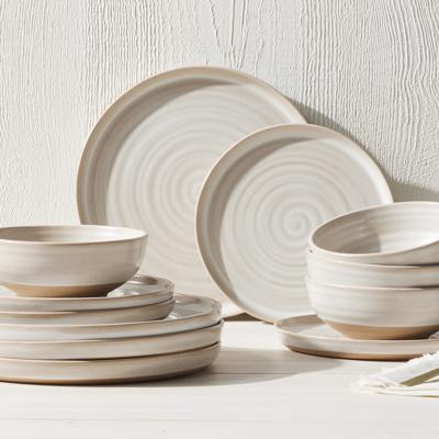 Better Homes & Gardens-Collins Cream Stoneware 12-Piece Dinnerware Set - Walmart.ca