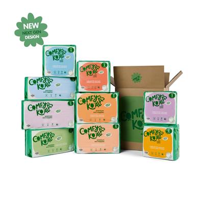 Eco Nappies Size 2 (4-7kg) | Comfy Koalas (once-off month, not subscription)