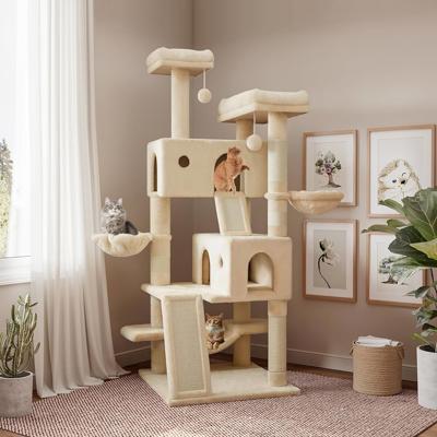 Amazon.com : SHA CERLIN 65in Larger Cat Tree Tower Condo for Indoor Kitties/Multi-Level Furniture Activity Center with Wide Base/Cozy Plush Cat Perche