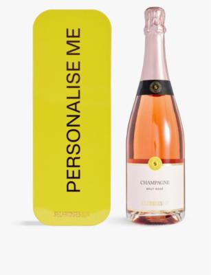 SELFRIDGES SELECTION - Logo-embossed personalised tin and champagne brut rosé 750ml | Selfridges.com