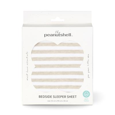 Peanut Shell Bedside Sleeper Fitted Sheet Safari Dreams | Baby Bunting AU