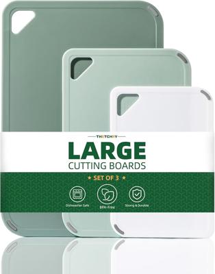 Amazon.com: THETCHRY Plastic Cutting Board Set of 3-Cutting Boards for Kitchen BPA Free, Large-Small Chopping Boards Non-Slip for Cooking Camping Dish