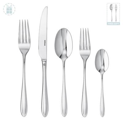 Flatware place setting, 40 pieces, Mirror Steel, Dream, Sambonet