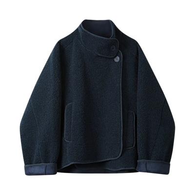 Wool Blend Asymmetrical Coat
 – The Korean Fashion