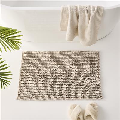 Microplush Stone Marle Bobble Bath Mat | Adairs