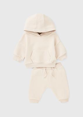 Baby Stone Hoodie & Jogging Bottoms Set (Newborn-23mths) - Up to 1 Month