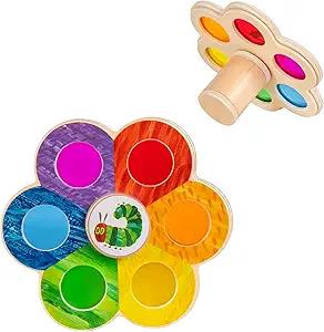 Amazon.com: Kids Preferred Eric Carle Toddler Toys The Very Hungry Caterpillar Color Discovery Spinner Toys for Kids and Toddlers, Shapes and Colors L