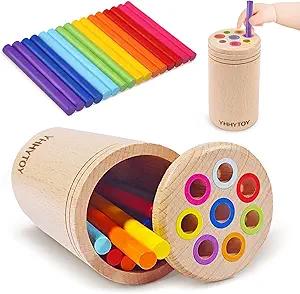 Amazon.com: YHHYTOY Montessori Toys for 1+ Year Old, Toddler 18 Month Old Toy Color Sorting Preschool Learning Activities, Fine Motor Skills Sensory T