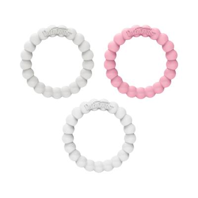Dr. Browns Flexees Beaded Teether Rings, 100% Silicone, Soft Easy to Hold, Encourages Self-Soothing, White/Pink/Gray, BPA-Free, 3-pack - Walmart.ca