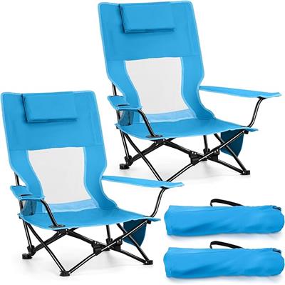 Amazon.com : Joyfair 2 Pack Beach Chair Camping Chairs Set(High Back), Heavy Duty Folding Low Lawn Camp Chair for Adults for Outdoor Sport Fishing, Ar