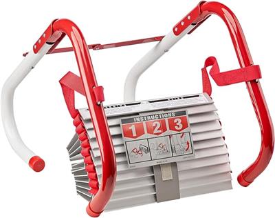 Kidde Fire Escape Ladder, 2-Story Rope Ladder, Extends to 13-Feet, Anti-Slip Rungs - Emergency Ladders - Amazon.com