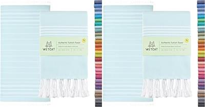 Amazon.com: WETCAT Turkish Beach Towel Oversized (38x71") 100% Turkish Cotton, Made in Turkey - Sand Free, Extra Large, Ultra Soft, Quick Drying, Comp