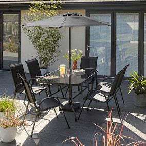 8 Piece Metal Garden Dining Set | Dunelm