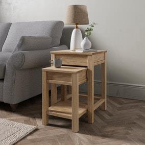 Olney Nest of Tables with Storage | Dunelm