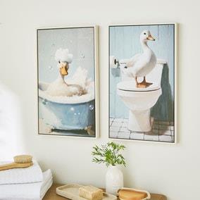 Set of 2 Darcy Duck Framed Canvases | Dunelm