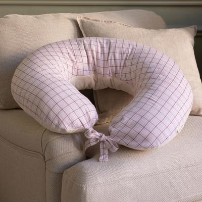 Nursing Pillow - Pink Check | Avery Row UK