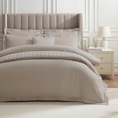 Regent Embroidered 100% Cotton Duvet Cover 400 Thread Count - Champagn – DUSK