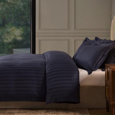 Hotel Satin Stripe 200 Thread Count Duvet Cover - Navy – DUSK